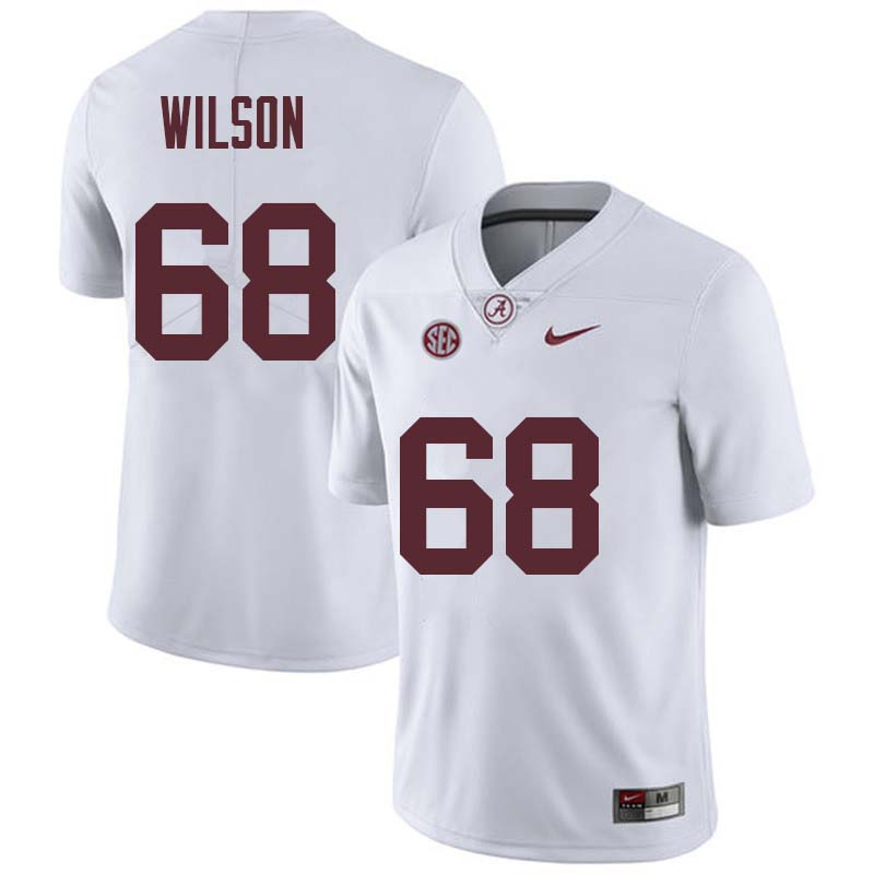 Men #68 Taylor Wilson Alabama Crimson Tide College Football Jerseys Sale-White